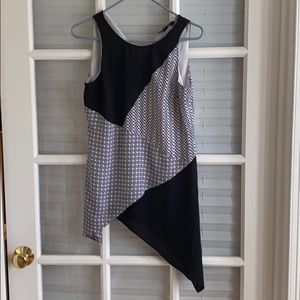 Asymmetric dressy tank top